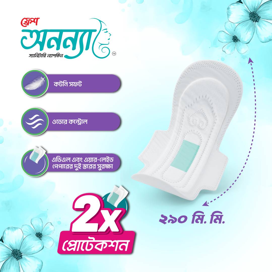 BOGO Offer: Fresh Anonna Heavy Flow Wings Sanitary Napkin 290 MM 15 pcs + 8 pcs thumbnail 2